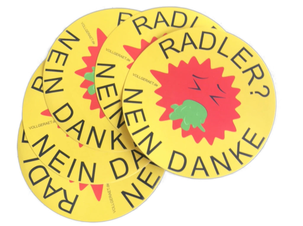 Radler Nein Danke - Sticker Set (5 Stück) – Vollgerät Shop